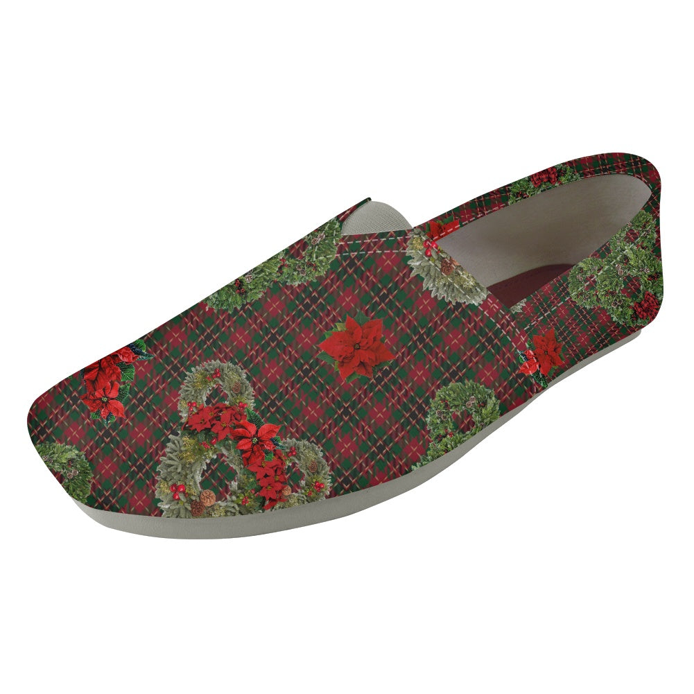 Christmas Wreaths Slip On Toms