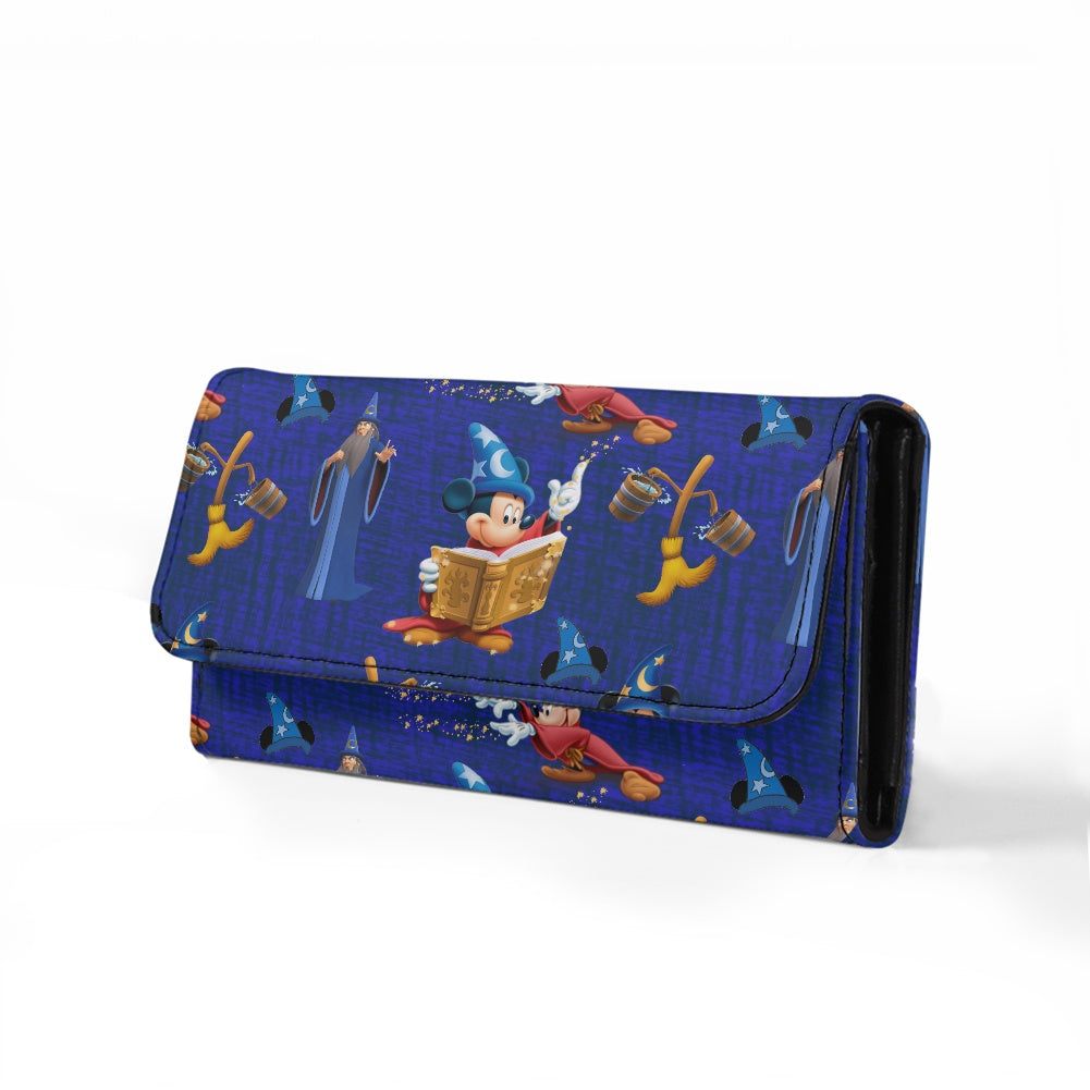 Mouse Sorcerer Long Folding Wallet