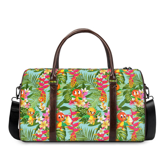 Tropical Orange Bird Travel Handbag