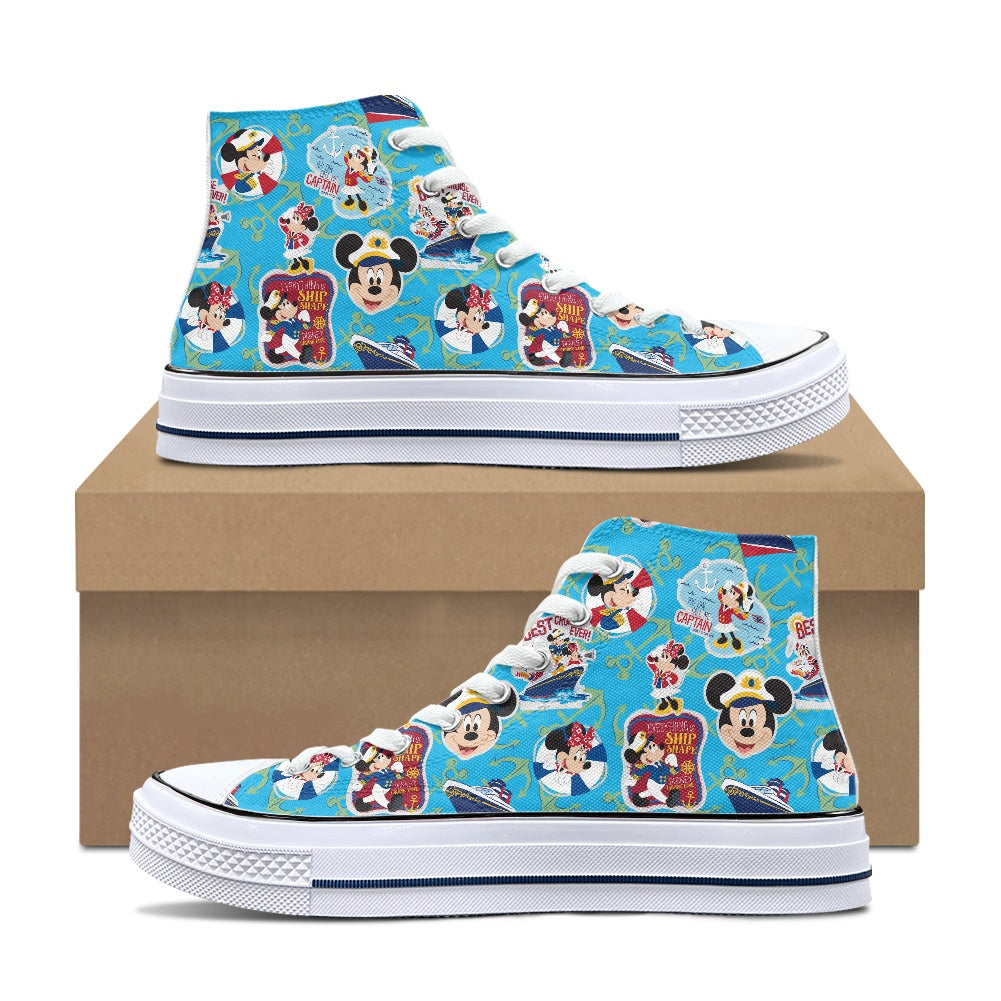 Cruise Mouse High Top Canvas Shoes