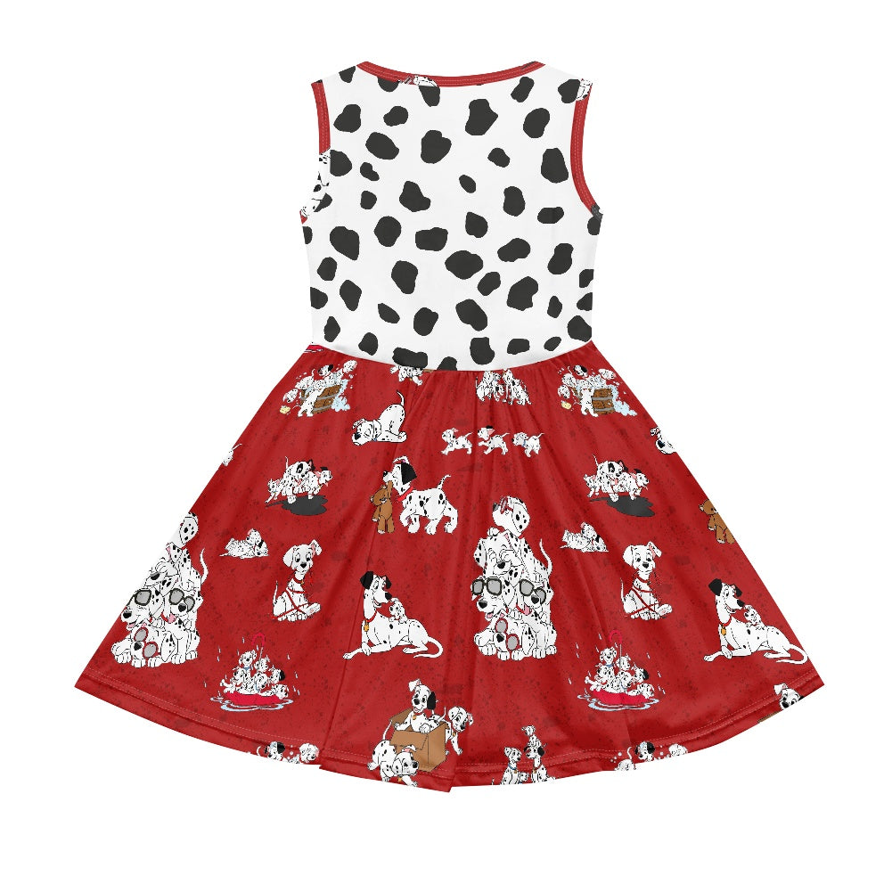 Dalmatians Girl's dress with pockets