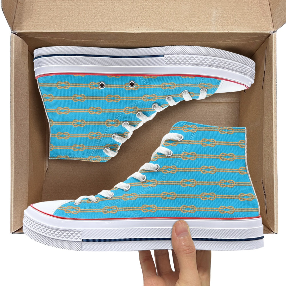 Knot Your Way High Top Canvas Shoes