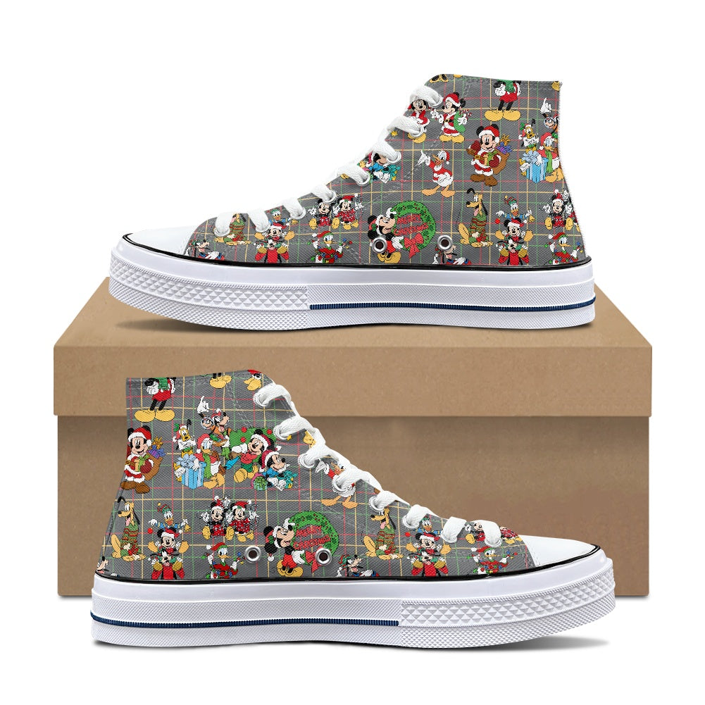 Christmas Buddies High Top Canvas Shoes