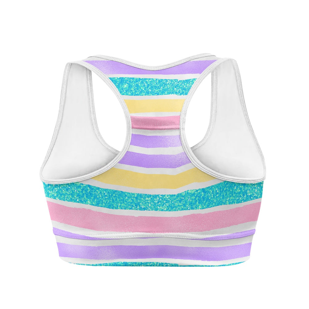 Pastel Stripe Women's Sports Vest