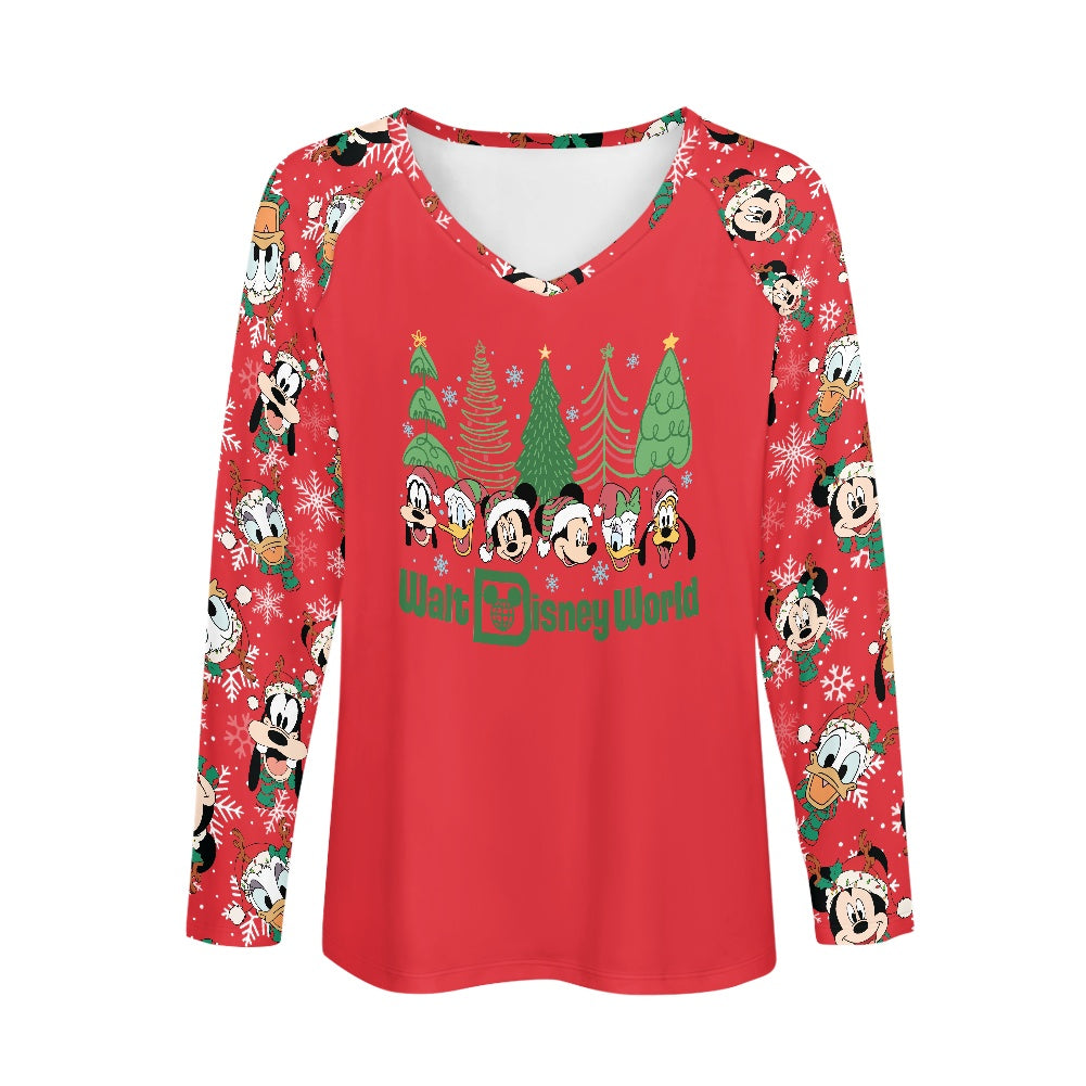 Christmas Friends Long sleeve loose T-shirt