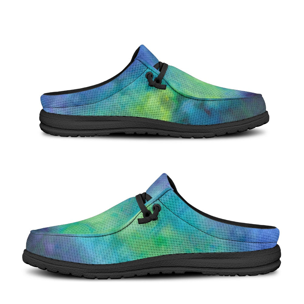 Aqua Tie Dye MESH DUDE SHOES