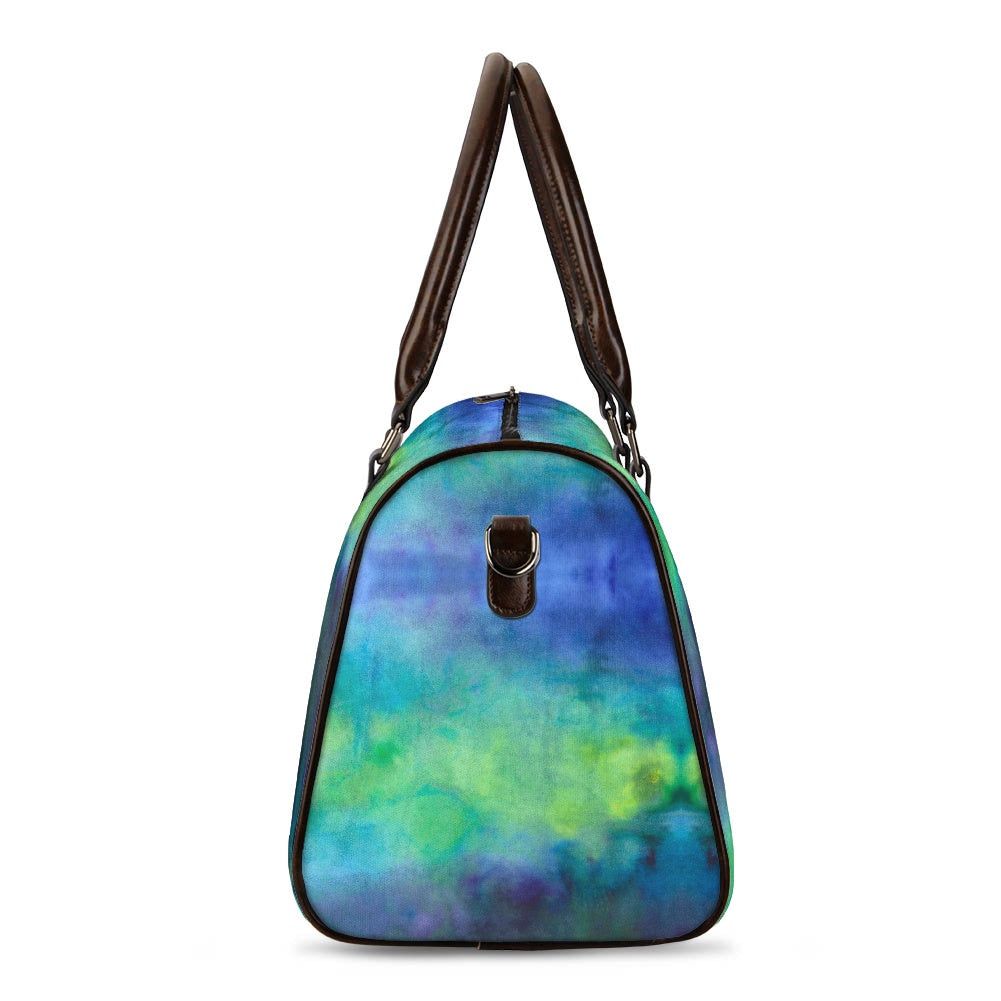 Aqua Tie Dye Travel Handbag