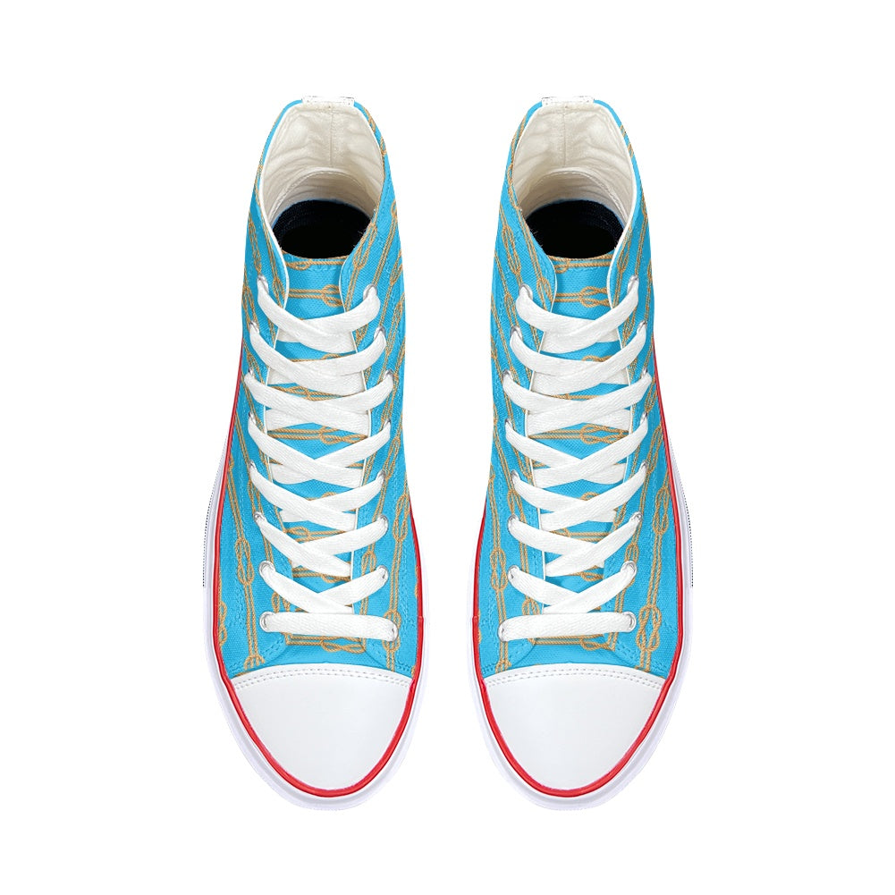 Knot Your Way High Top Canvas Shoes