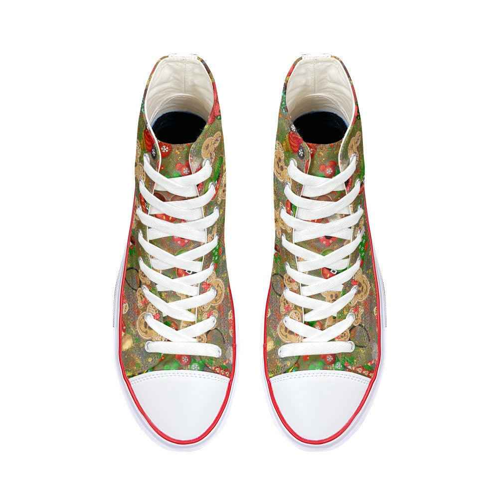 Christmas Cookies High Top Canvas Shoes