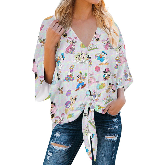 Easter Pals Women‘s’ V-neck Streamers Blouse