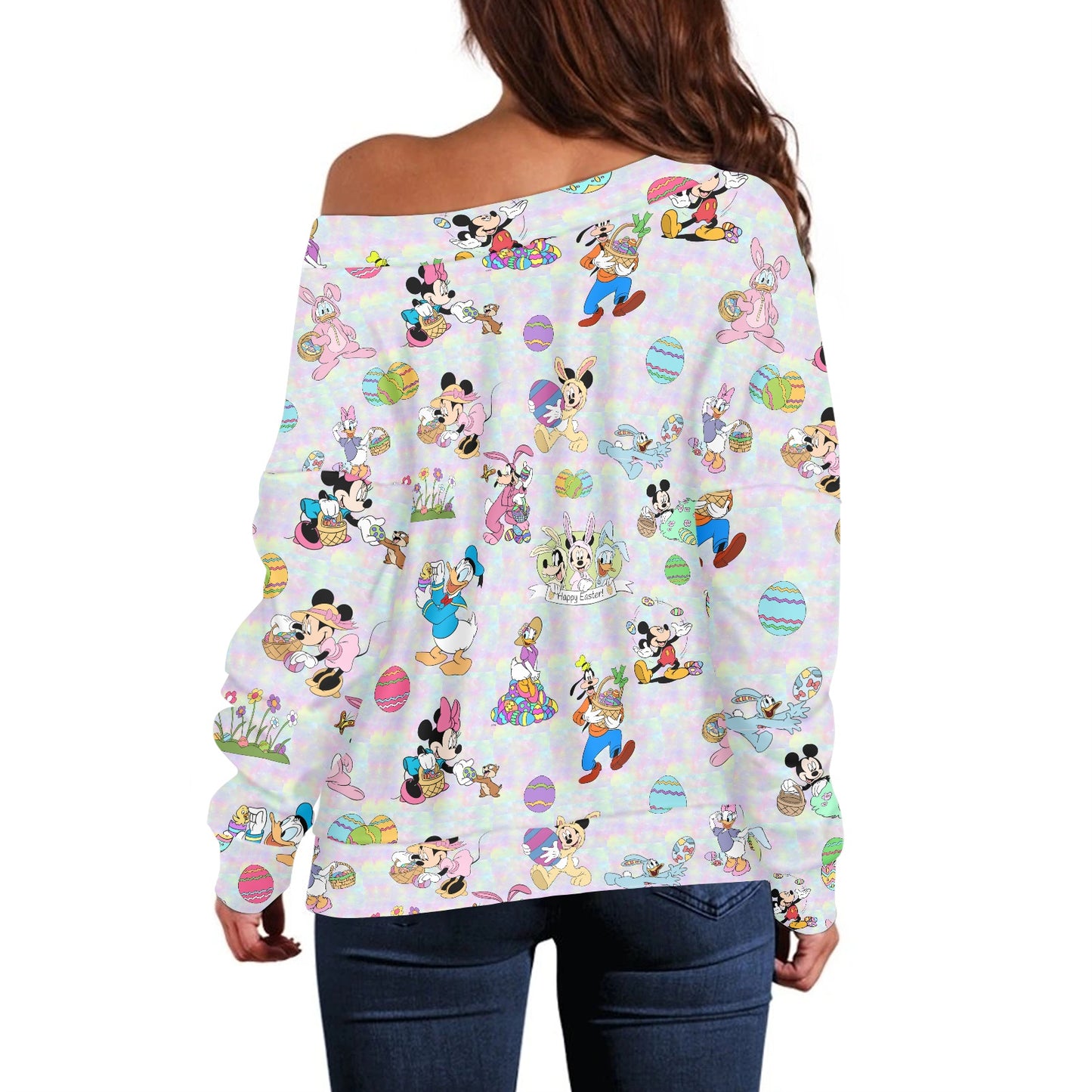 Easter Pals Women's one-shoulder top