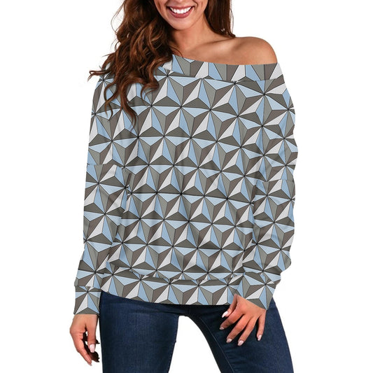 Spaceship Earth Women's one-shoulder top