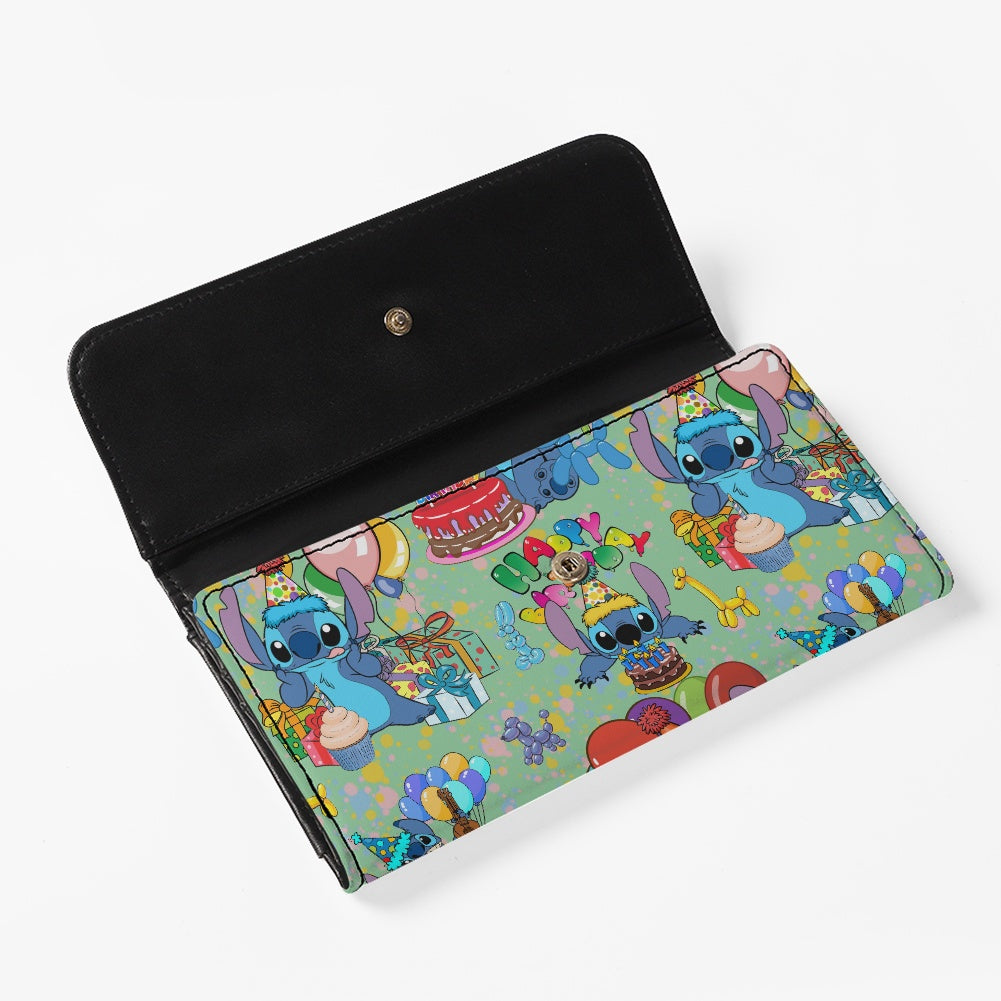 Birthday Alien Long Folding Wallet