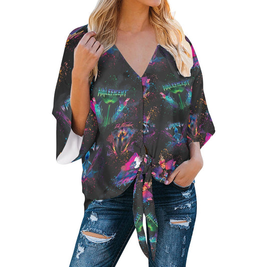 Evil Rocks Women‘s’ V-neck Streamers Blouse