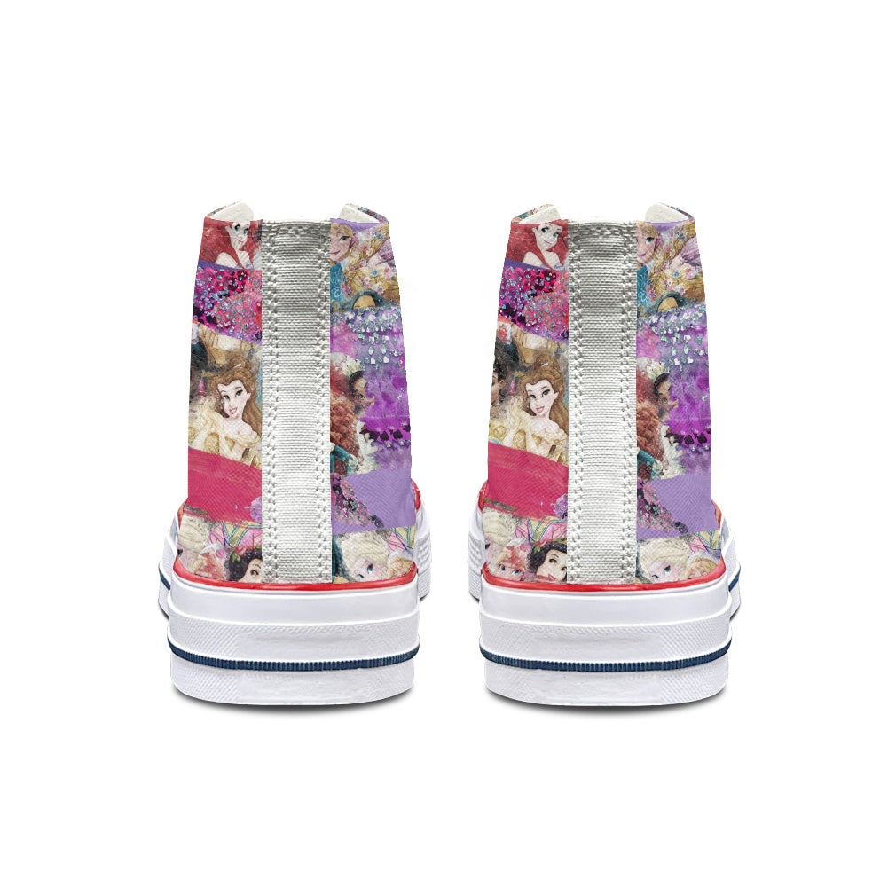 Princess Brush High Top Canvas Shoes