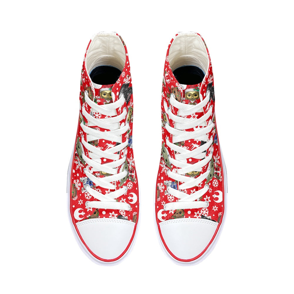 SW Pop Christmas High Top Canvas Shoes