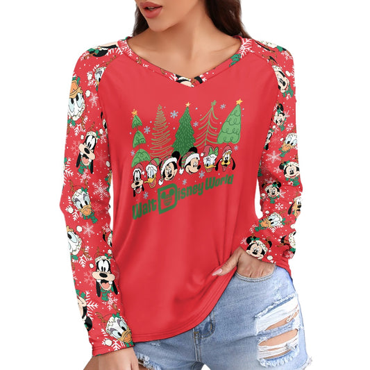 Christmas Friends Long sleeve loose T-shirt