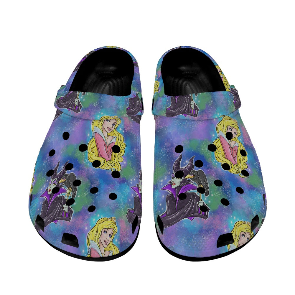 Sleepy Princess Crocs Black Sole