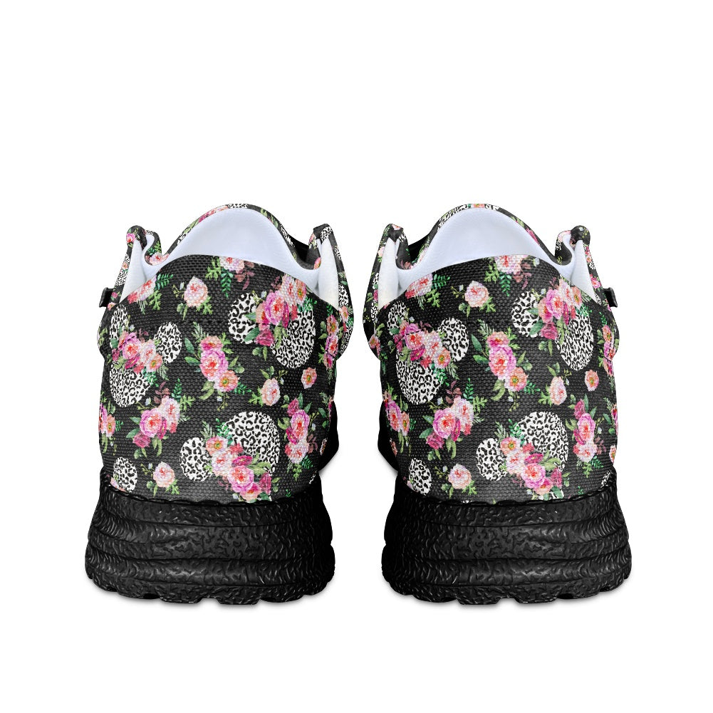 Floral Cheetah Black dude shoes