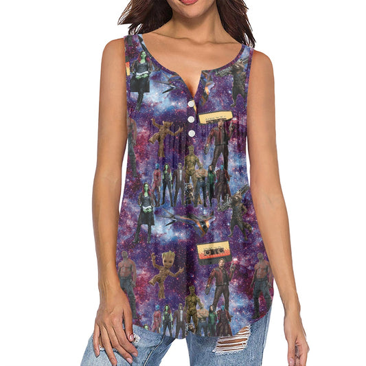 Guardians Women's Sleeveless V-Neck Top