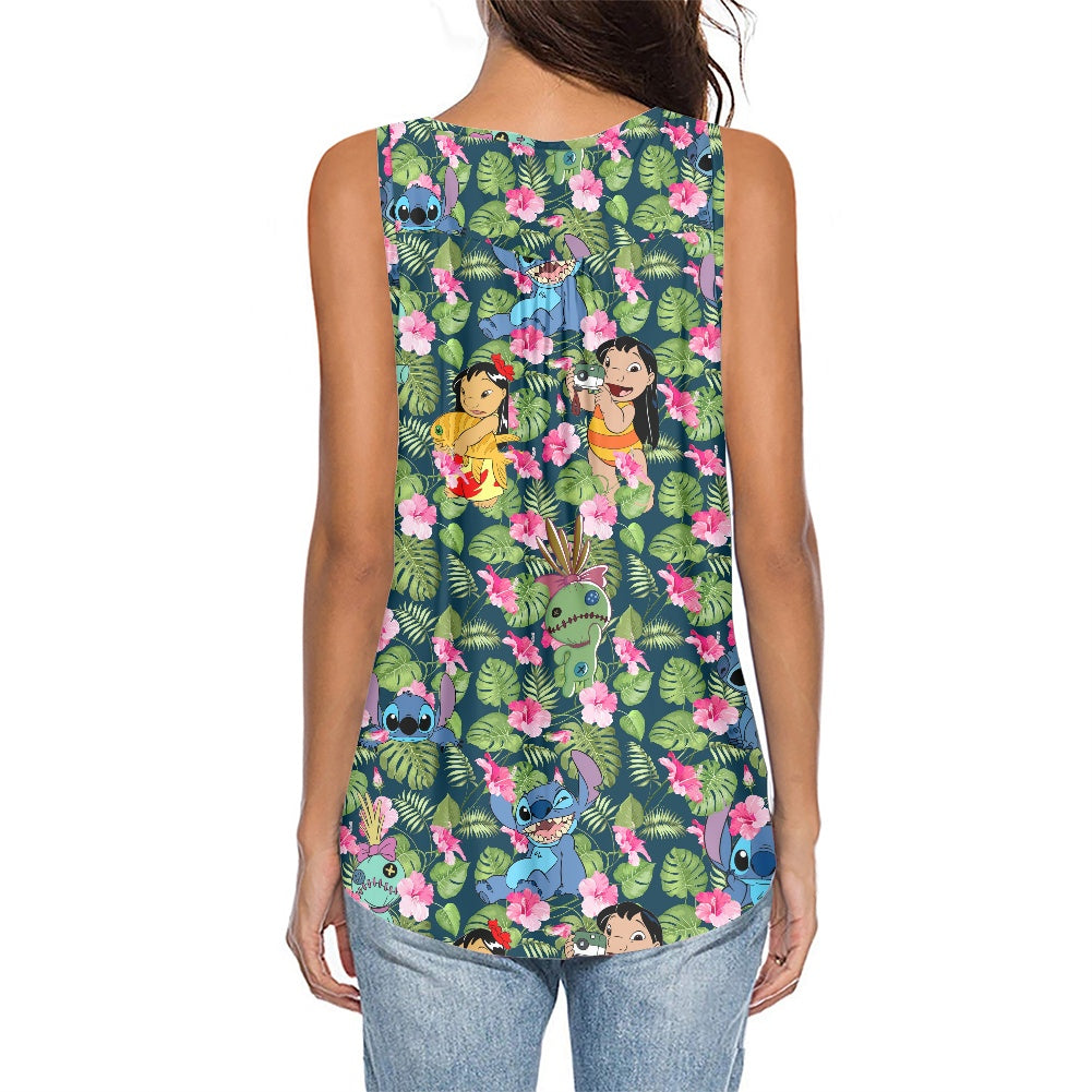 Hawaiian Alien Women's Sleeveless V-Neck Top