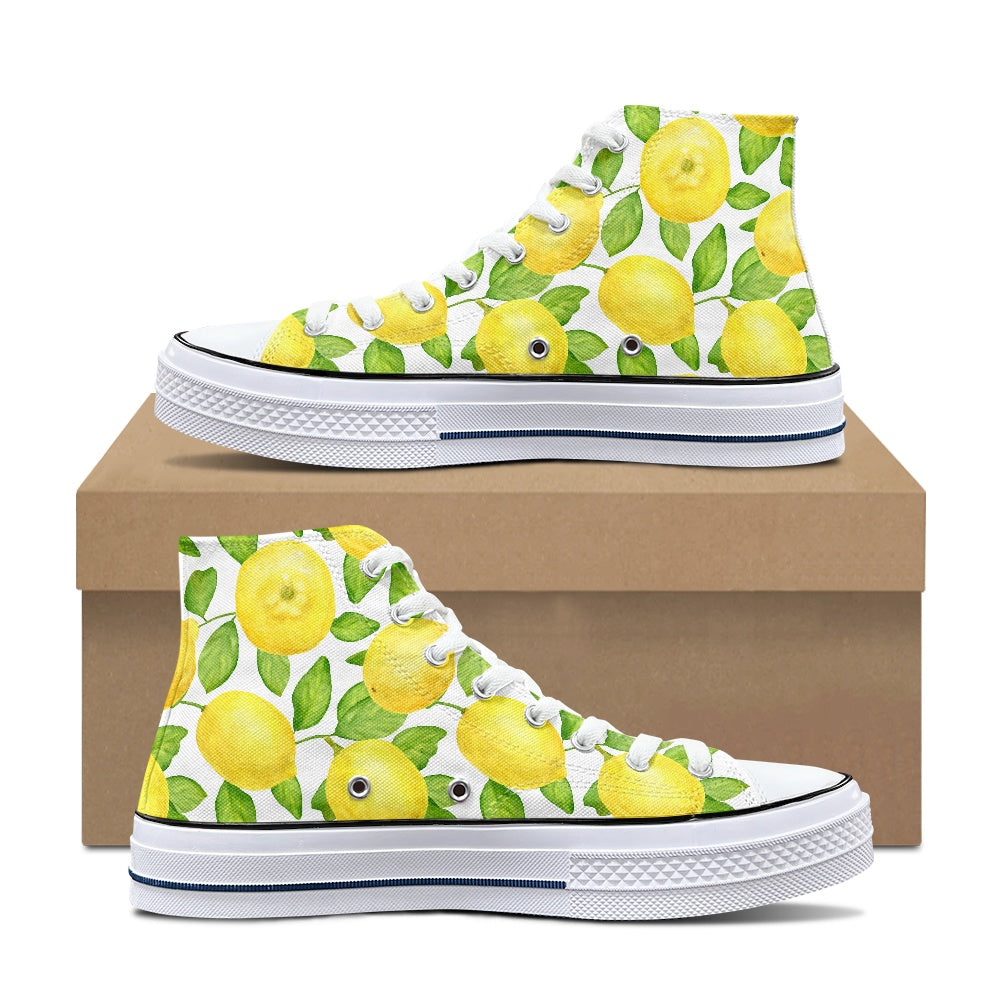 Lemons High Top Canvas Shoes