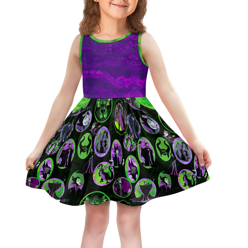 Evil Fairy Flame Girl's dress with pockets