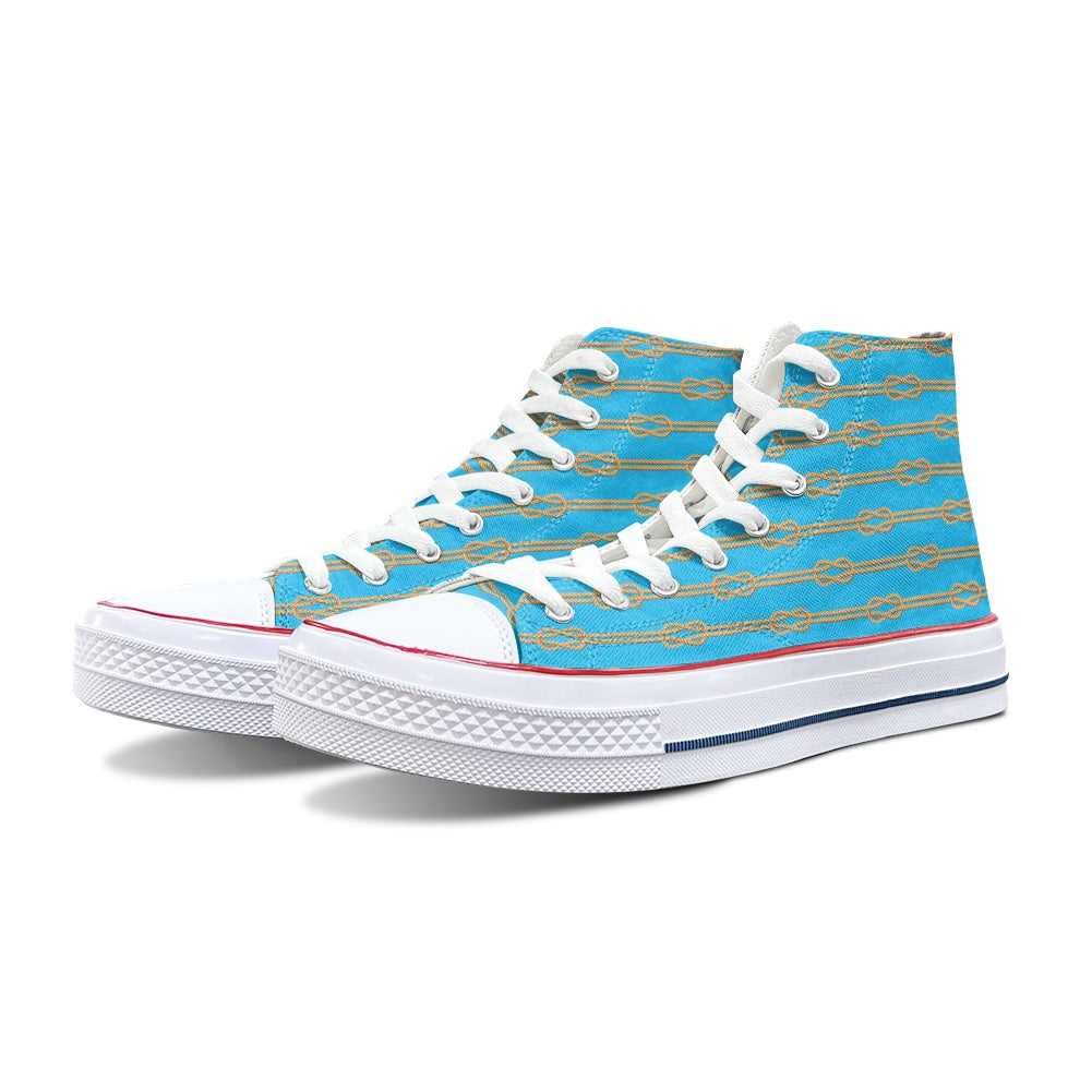 Knot Your Way High Top Canvas Shoes