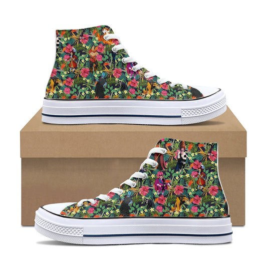 Tropical Male Villains High Top Canvas Shoes