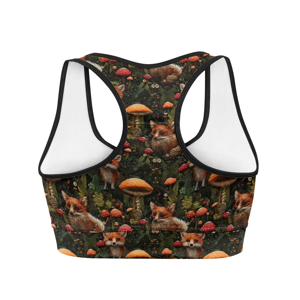 Fox and Mushrooms Women's Sports Vest