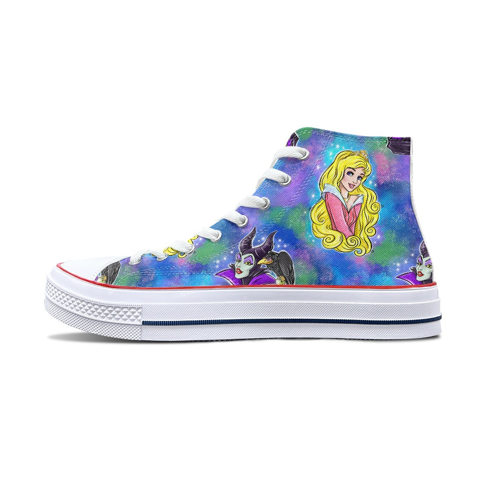 Sleepy Princess High Top Canvas Shoes