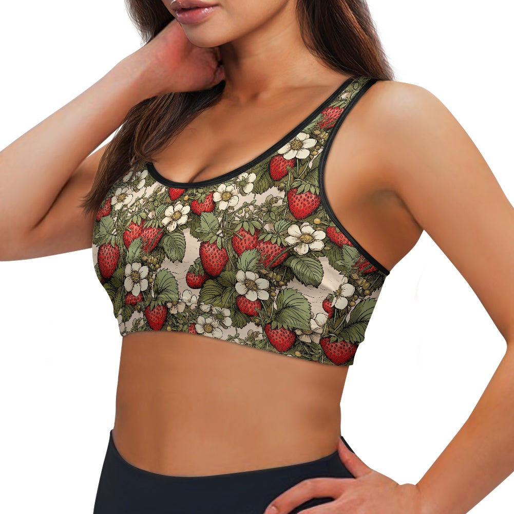 Strawberry Flowers Women's Sports Vest