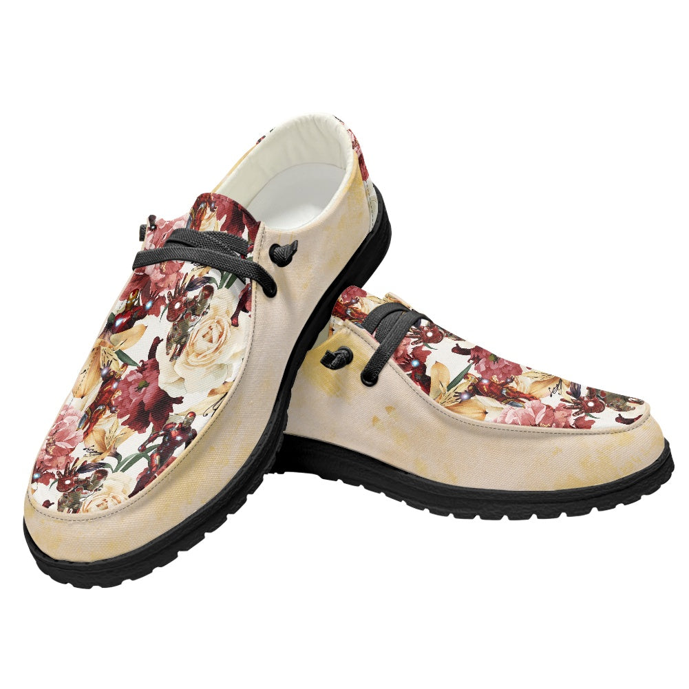 Floral Iron Men's Lace Up Loafers