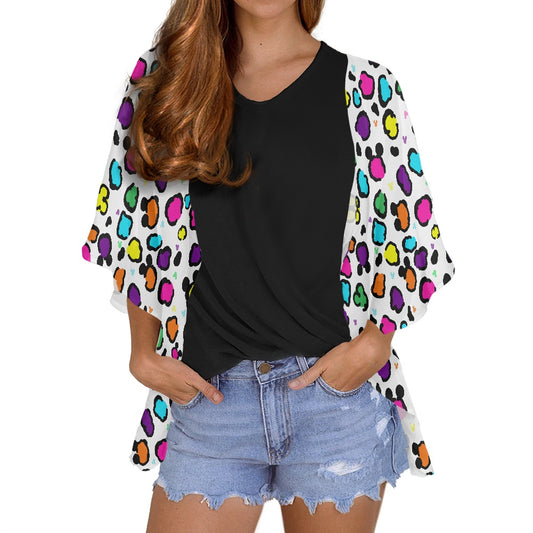 Neon Spots Women's cardigan chiffon shirt