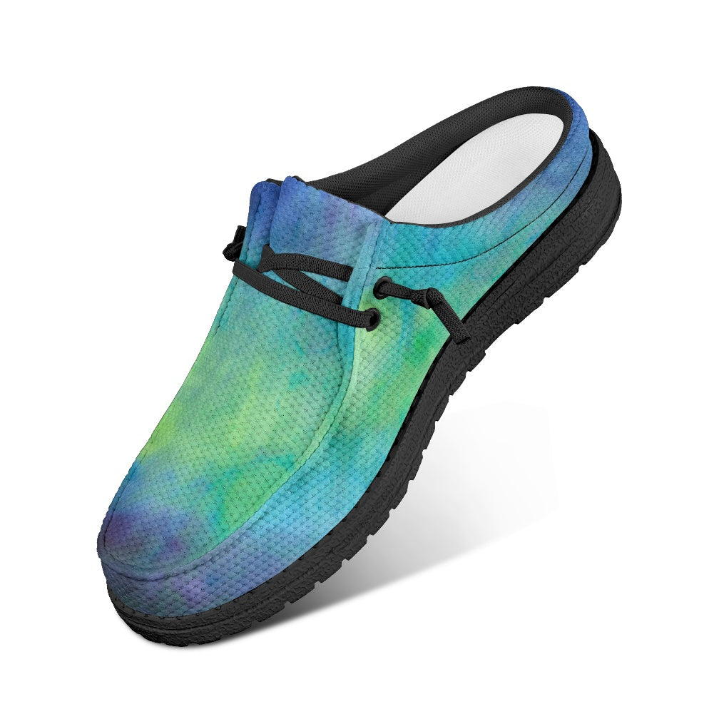 Aqua Tie Dye MESH DUDE SHOES