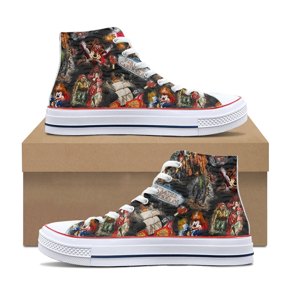 Pirates Life High Top Canvas Shoes