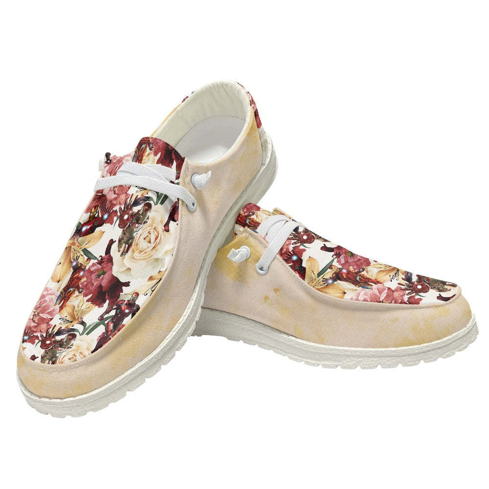 Floral Iron Men's Lace Up Loafers