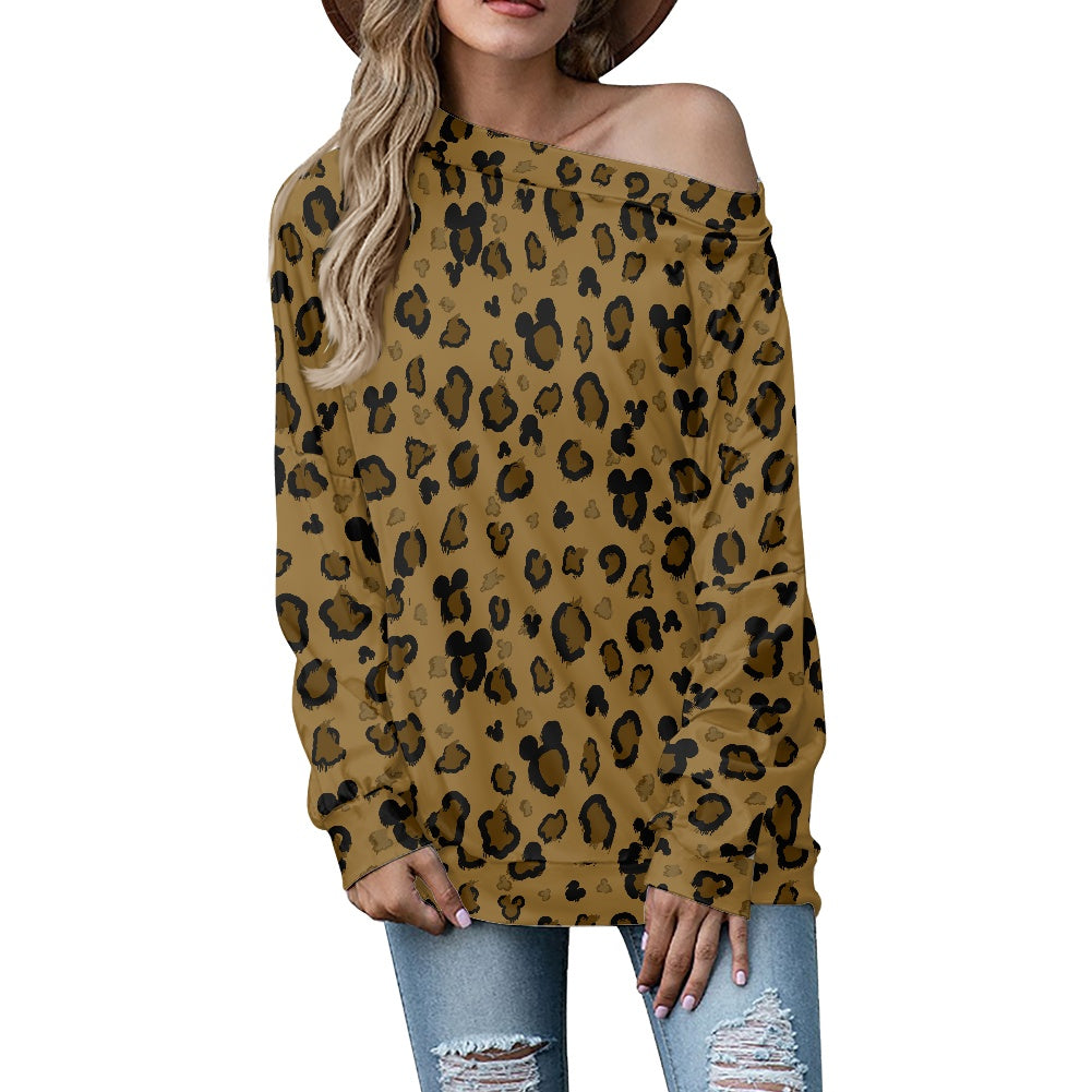 Cheetah Mouse Women's one-shoulder top