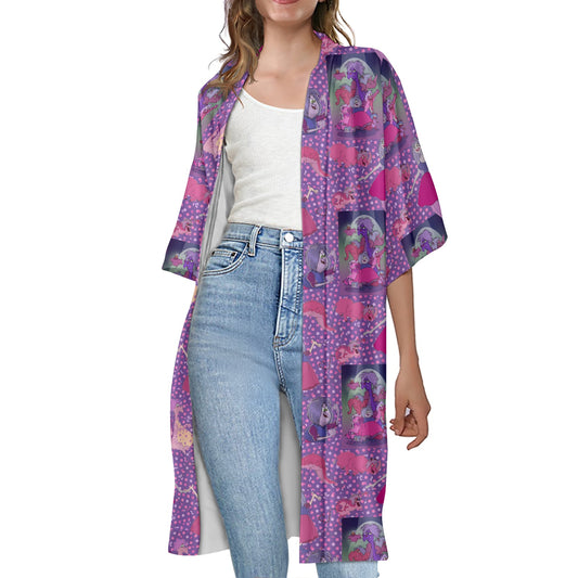 Mad Madam Women's Half Sleeve Kimono Cardigan