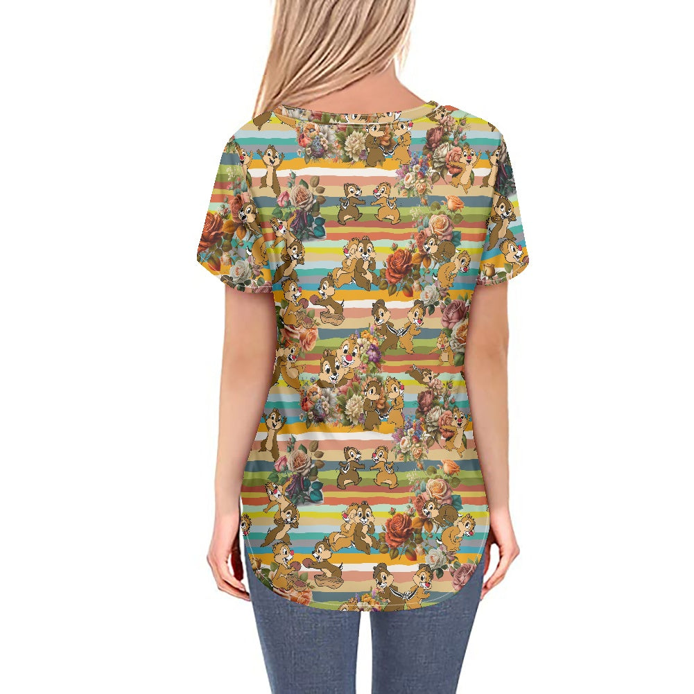 Chipmunk Women's V-neck Top