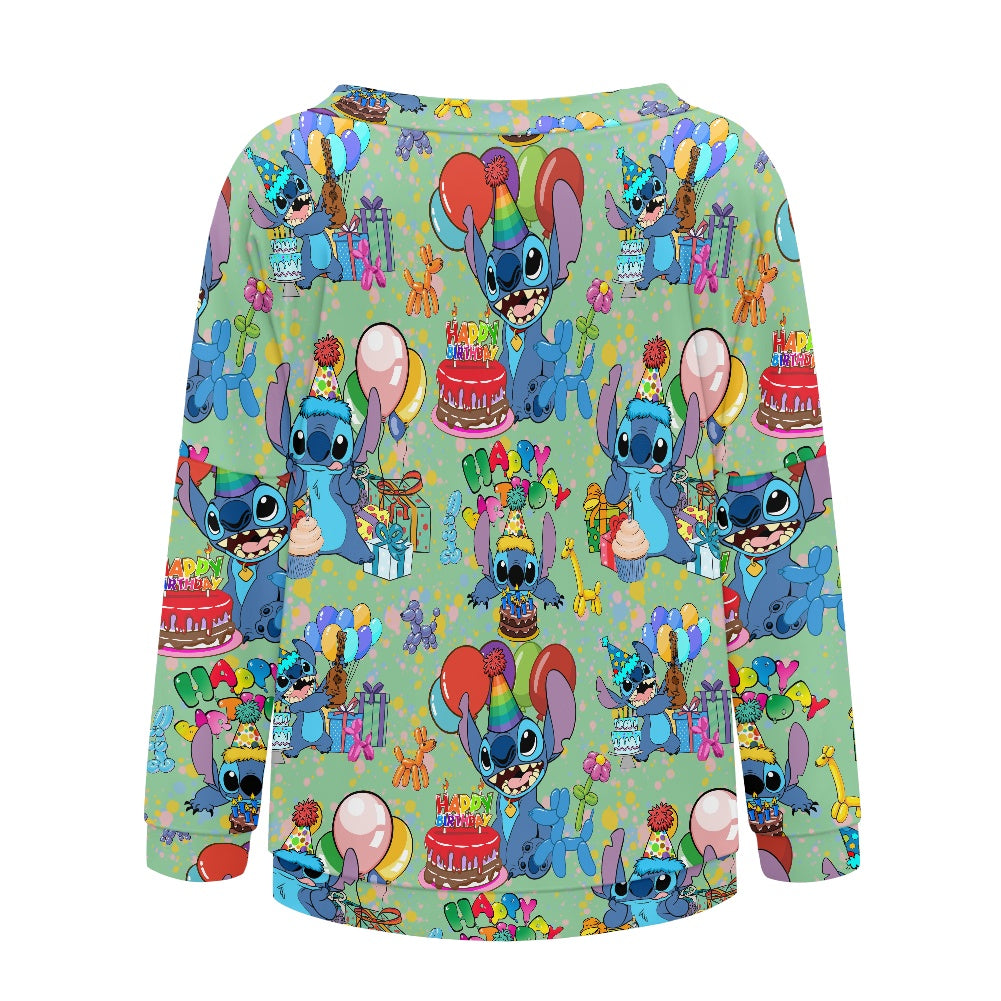 Birthday Alien Women's one-shoulder top