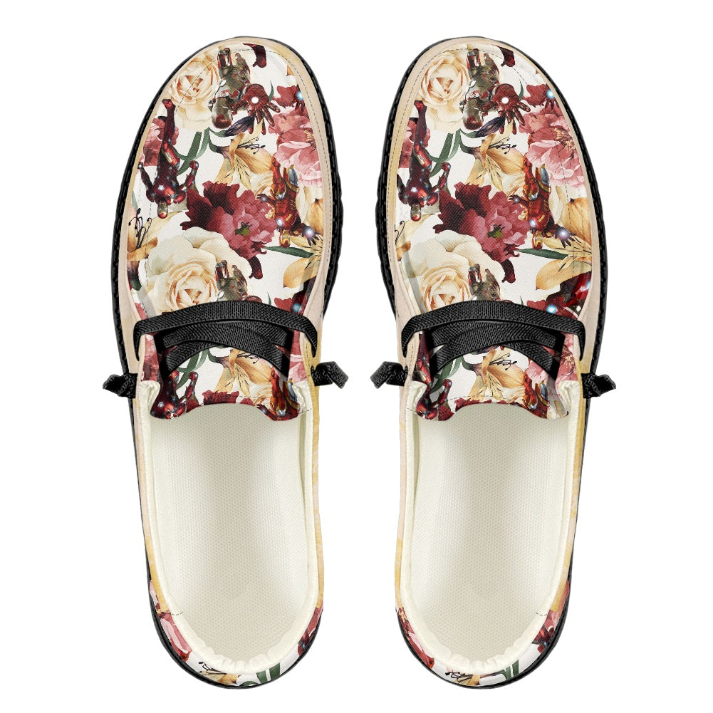 Floral Iron Men's Lace Up Loafers