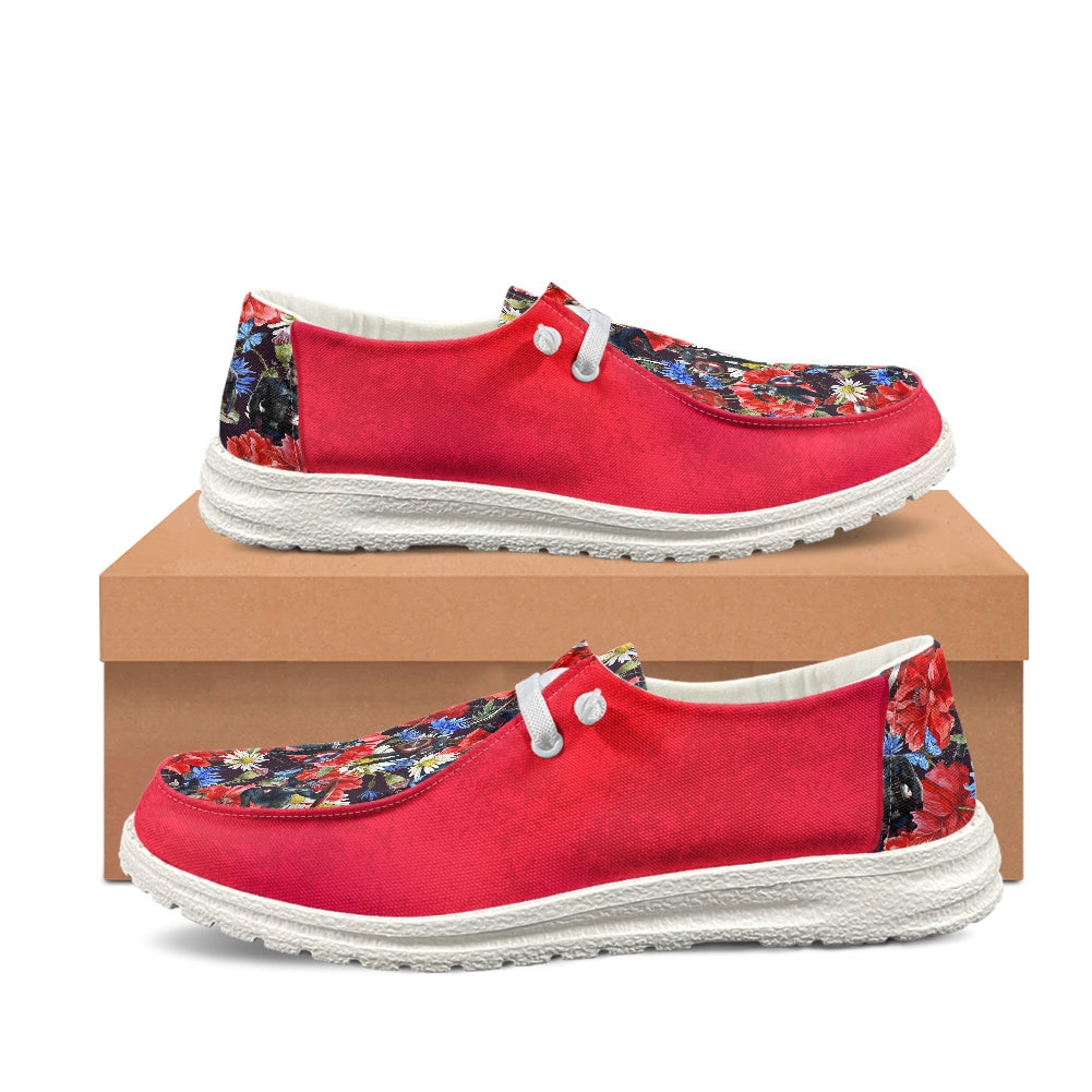 Floral Cap Men's Lace Up Loafers