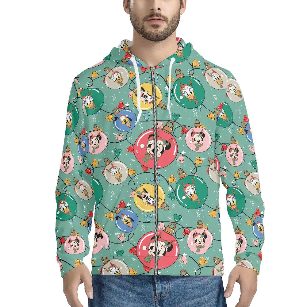 Ornament Pals Full print zip hooded hoodie