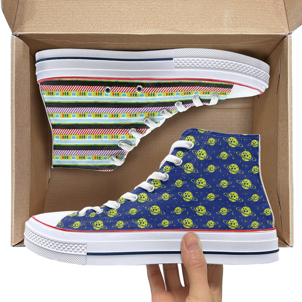 Toy Box- Alien/ Buzz- High Top Canvas Shoes