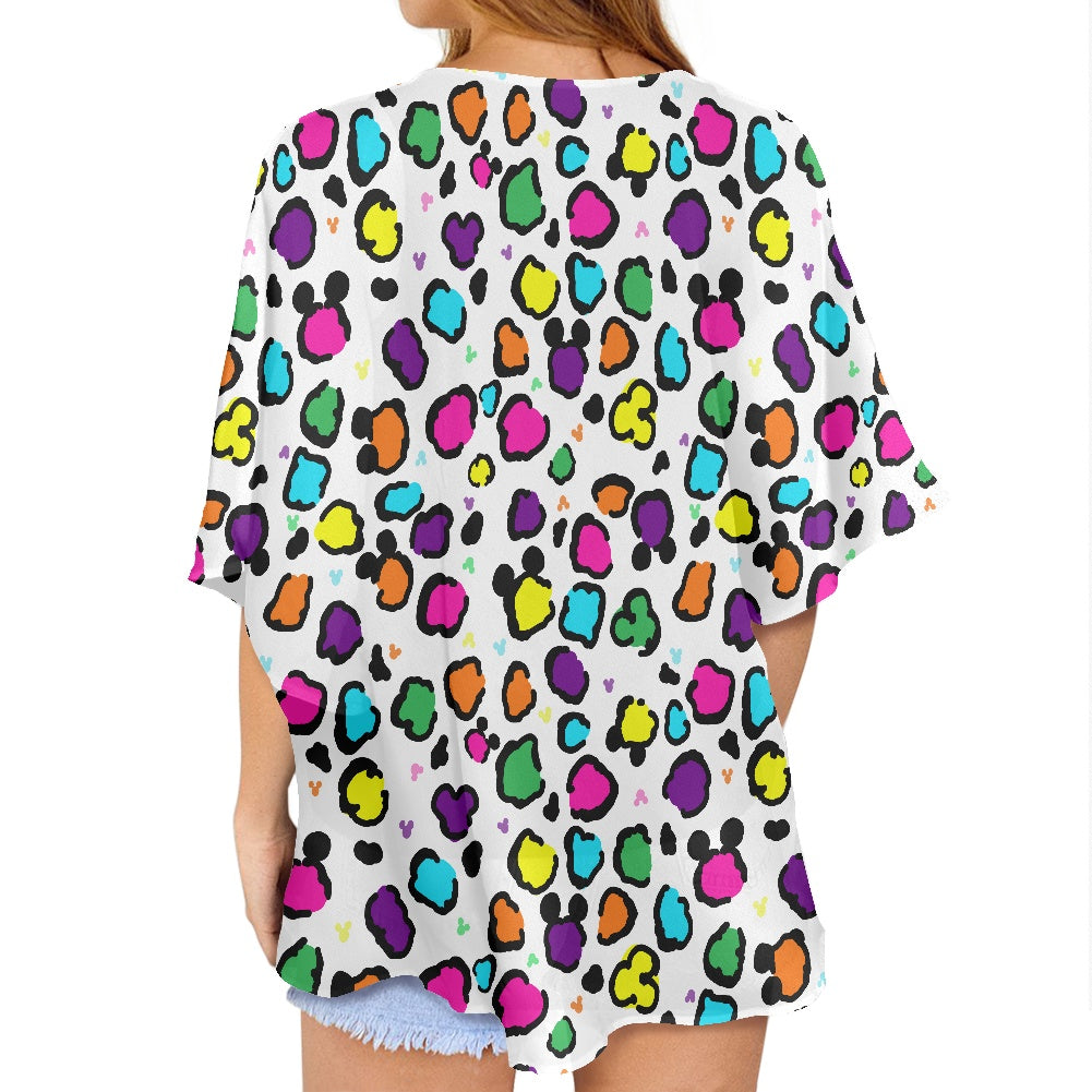 Neon Spots Women's cardigan chiffon shirt