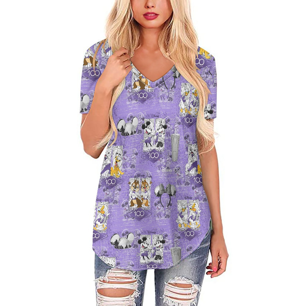 100th Celebration Women's V-neck Top