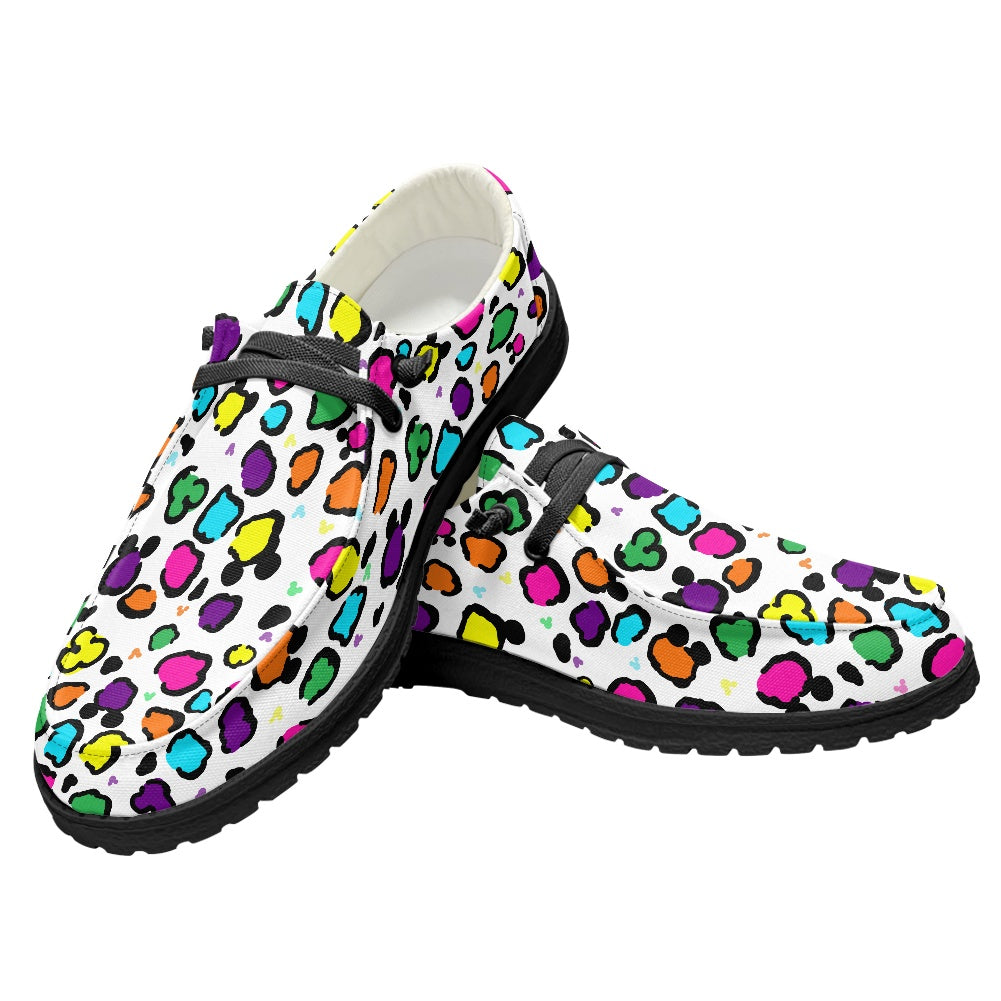 Neon Spots Men's Lace Up Loafers