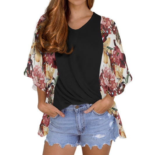 Floral Iron Women's cardigan chiffon shirt