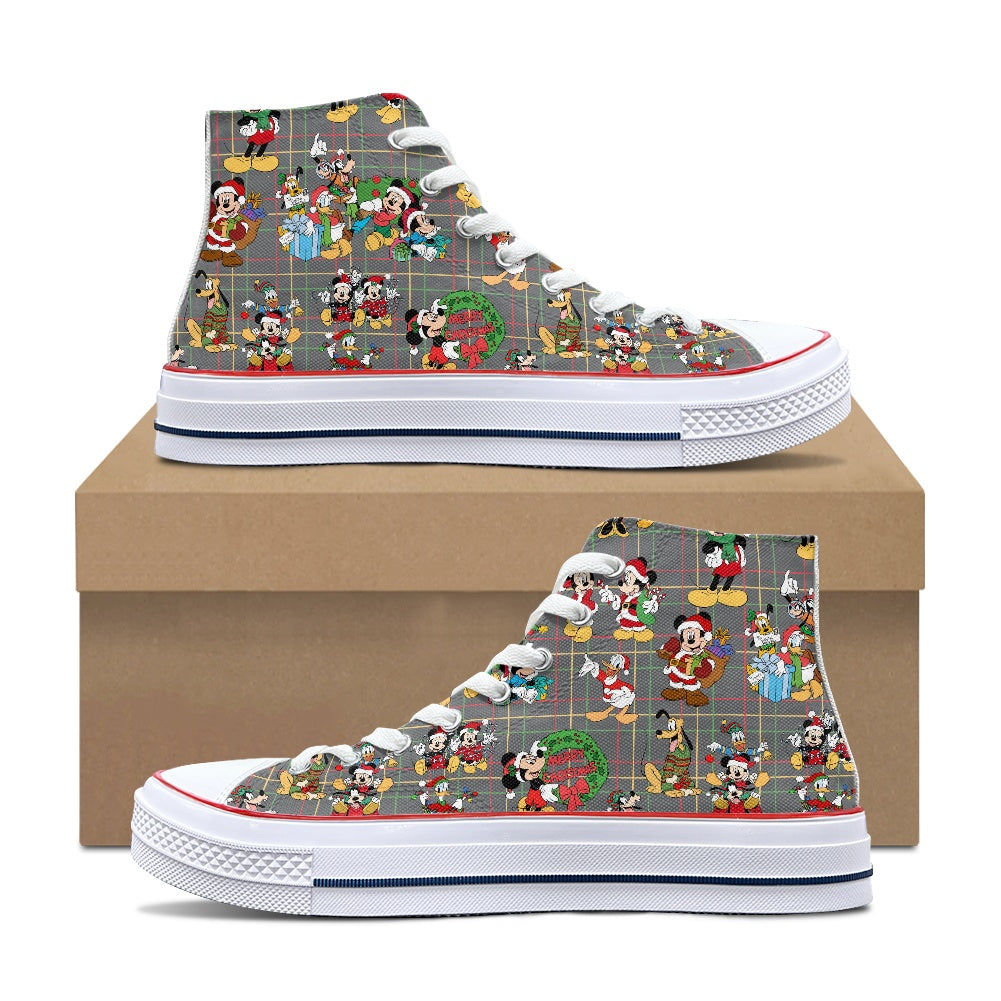 Christmas Buddies High Top Canvas Shoes